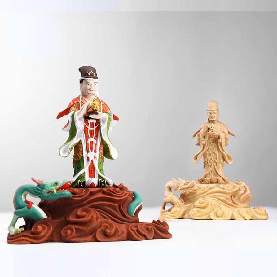 Amazon｜精彫造像 仏像 木彫り仏像 善女龍王 黄楊(柘植) 縁起物